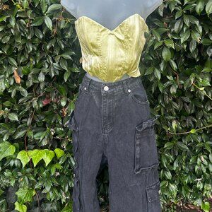 Shein High Waisted Flap Pocket Cargo Jeans